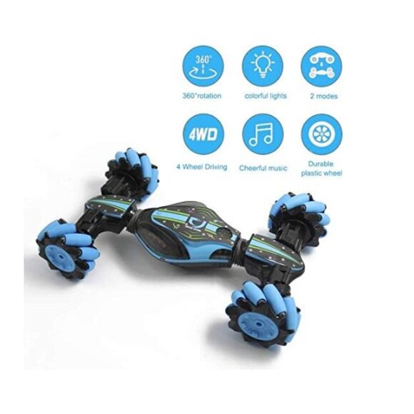 Red Gesture Sensing Traverse Crab Dancing Stunt Car with Lights, Music - Picture 14 of 14